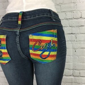 COOGI Skinny Dark Jeans with Embellishments 5/6